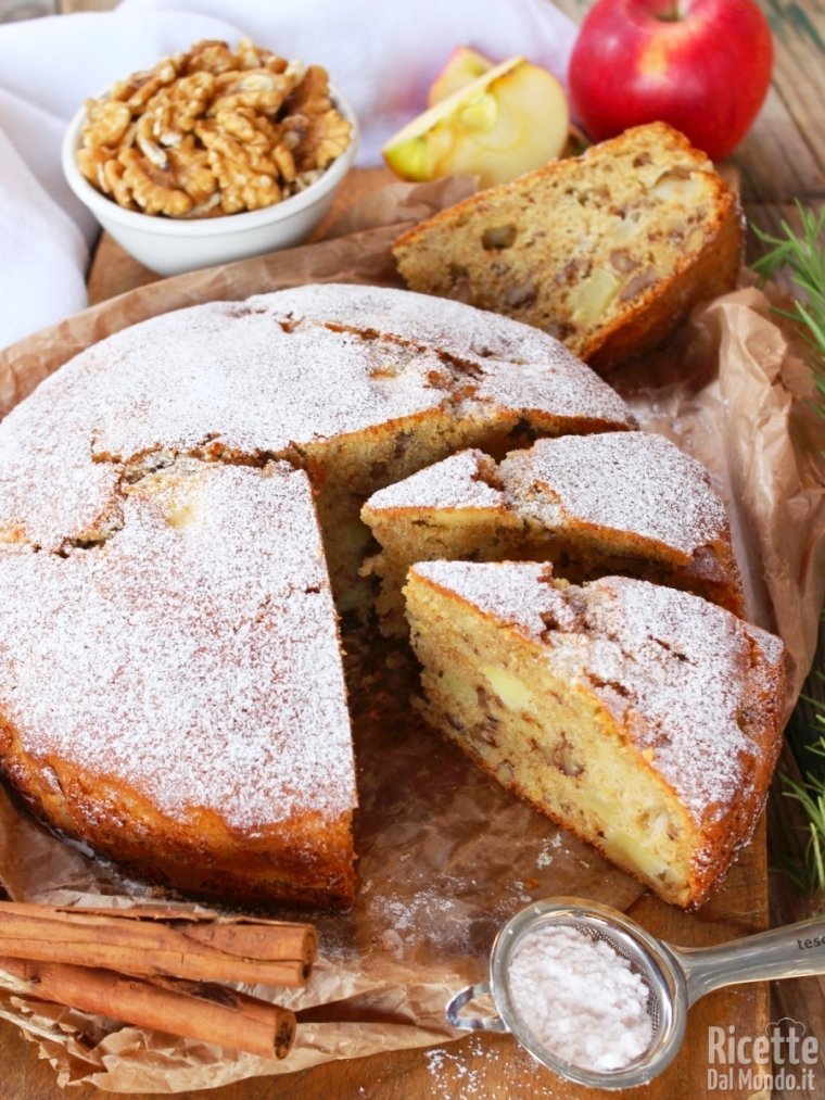 Ricetta torta di mele e noci