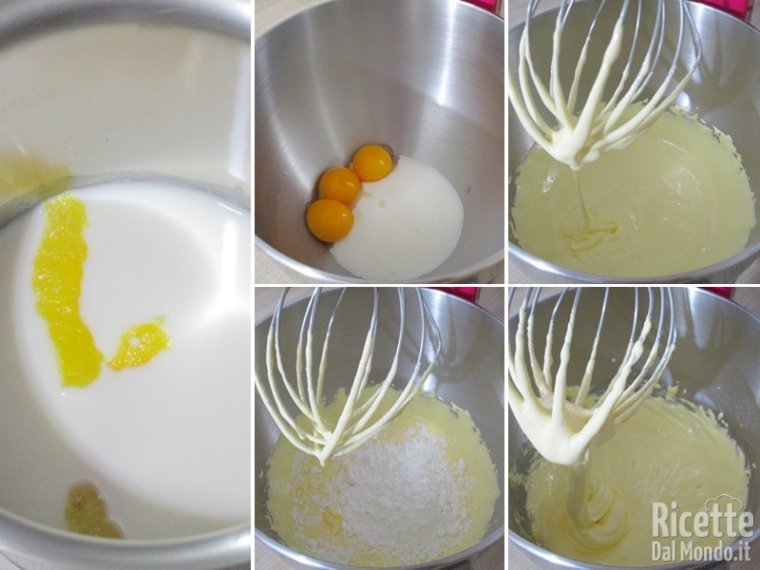 Iniziare a lavorare gli ingredienti per la crema