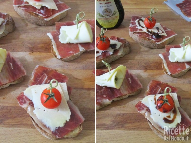 Completare con formaggio e gli altri ingredienti