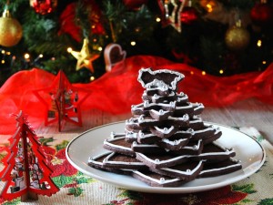 Ricetta Albero di Natale di biscotti al cioccolato