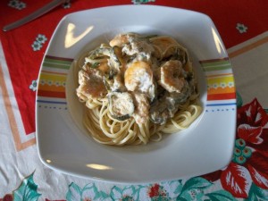 Ricetta Bavettine con Zucchine e Gamberetti