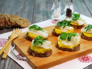 Ricetta Bruschette con baccalà affumicato