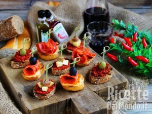 Ricetta Bruschette piccanti con 'nduja e spianata