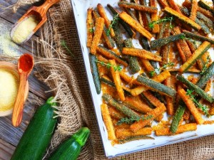Bastoncini di zucchine al forno