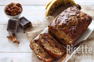 Ricetta Banana bread con noci pecan e cioccolato. La ricetta originale!