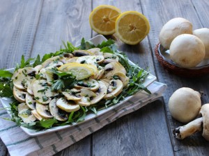 Ricetta Carpaccio di funghi champignon freschi