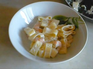 Ricetta Calamarata con gamberi