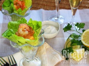 Ricetta Cocktail di gamberetti in salsa rosa, il cocktail semplice ed elegante