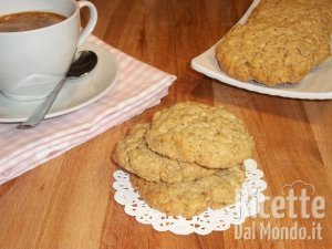 Ricetta Cookies ai Fiocchi di Avena