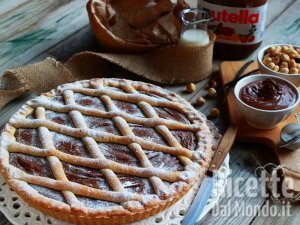 Crostata alla Nutella, semplice, morbida e cremosa