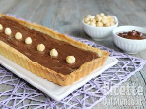 Ricetta Crostata di Pâte Sucrée con Crema di Nocciole