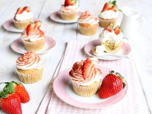 Ricetta Cupcakes Panna e Fragole