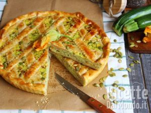Ricetta Crostata salata di zucchine e fiori