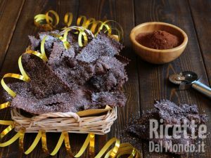 Ricetta Chiacchiere al cioccolato
