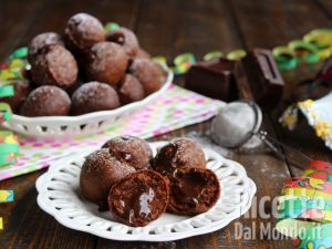 Ricetta Castagnole al cioccolato ripiene