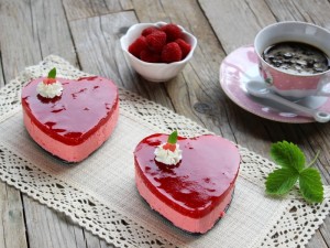 Ricetta Cuori di mousse ai lamponi