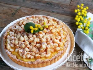 Ricetta Crostata mimosa. La crostata con crema pasticcera per la festa della donna!
