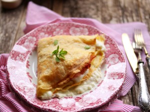 Crepes salate prosciutto e formaggio