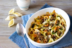 Ricetta Conchiglioni ripieni mare e monti