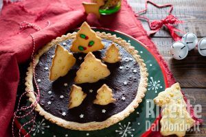 Ricetta Crostata di Natale al cioccolato, arancia e cannella!
