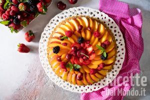 Ricetta Crostata senza cottura alla frutta con crema al mascarpone