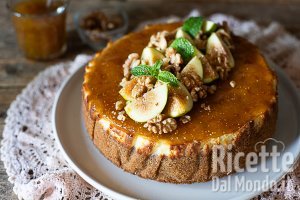 Ricetta Cheesecake ai fichi freschi cotta. La ricetta senza gelatina!