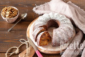 Ricetta Ciambella integrale alle noci e gocce di cioccolato. La ricetta facile!