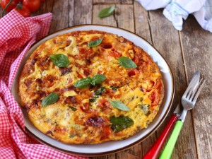Ricetta Frittata con pomodorini e basilico