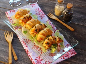 Gamberoni in pasta sfoglia