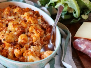 Ricetta Gratin di cavolfiore e salsiccia