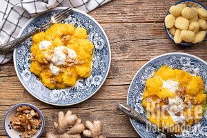 Ricetta Gnocchi con crema di zucca e stracciatella. La ricetta del comfort food!