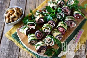 Ricetta Involtini freddi di zucchine e melanzane