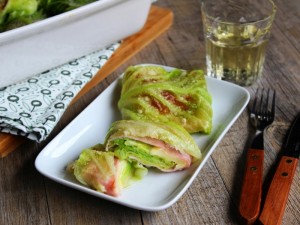 Involtini di verza con prosciutto e fontina