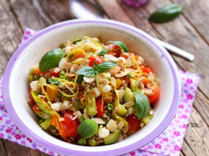 Ricetta Insalata di orzo e farro con verdure