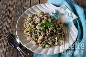 Ricetta Insalata di farro con zucchine e gamberetti