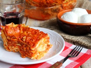 Lasagne ricce con mozzarella di bufala