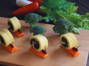 Lumachine di frittata agli spinaci