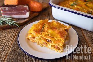 Ricetta Lasagna zucca e speck. La ricetta autunnale per delle lasagne senza uova!