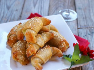 Ricetta Mini croissant di salmone e zucchine