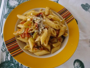 Ricetta Mezze Penne alle Verdure