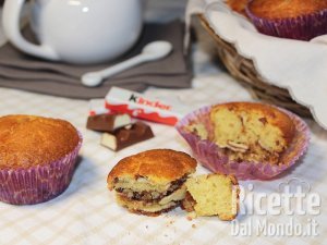Muffin al Cioccolato Kinder, i dolcetti tanto amati dai bambini