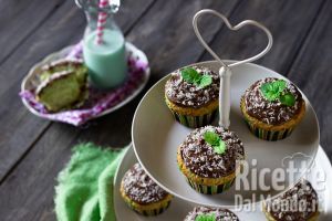 Ricetta Muffin menta, cocco e Nutella