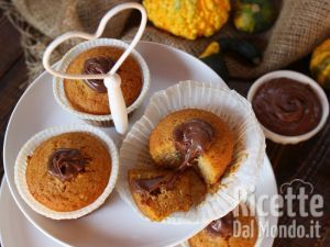 Ricetta Muffin alla zucca con cuore di Nutella