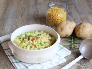 Ricetta Minestra di Pasta con Patate e Piselli