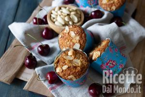 Ricetta Muffin ciliegie e mandorle