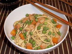Ricetta Noodles con Verdure e Gamberetti
