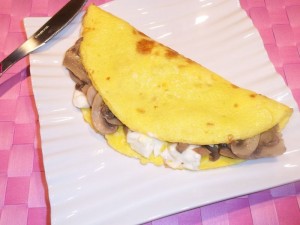 Ricetta Omelette con Funghi e Stracchino