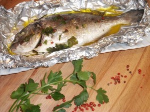 Ricetta Orata al Cartoccio al Pepe Rosa