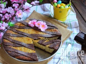 Ricetta Pastiera napoletana con pasta frolla al cacao