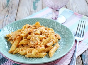 Penne salmone e paprika